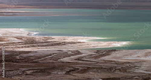 Southern part of the Dead Sea from the Jordan Valley highway, Jordan