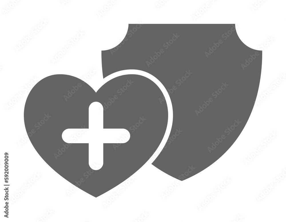 Obraz premium Insurance, health, medical, shield icon illustration on transparent background