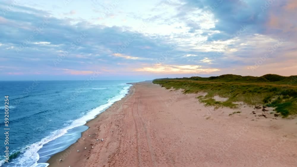 charming drone shot of north sea coast at sunset. Germany (1) charming drone shot of north sea coast at sunset. Germany (1)