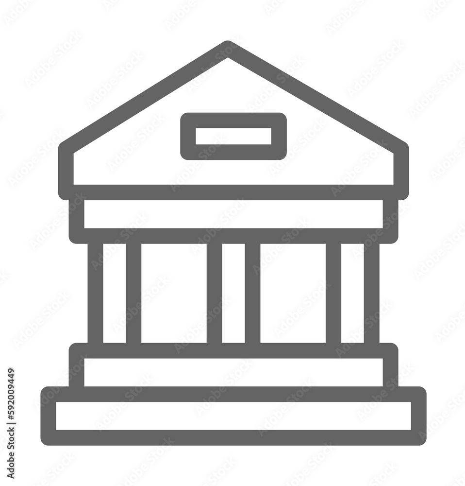 Building, Italy icon illustration on transparent background Building, Italy icon illustration on transparent background