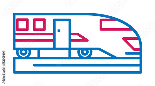 Japan  train icon illustration on transparent background