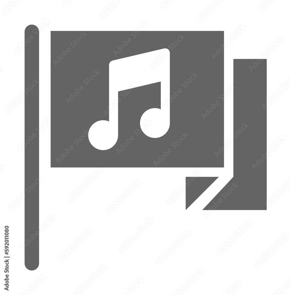 Music festival, access, flag, music note, quaver icon illustration on transparent background Music festival, access, flag, music note, quaver icon illustration on transparent background
