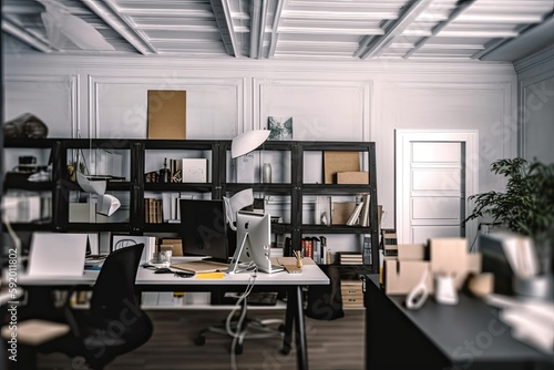 Office and Studio Space. Photo generative AI © pixardi