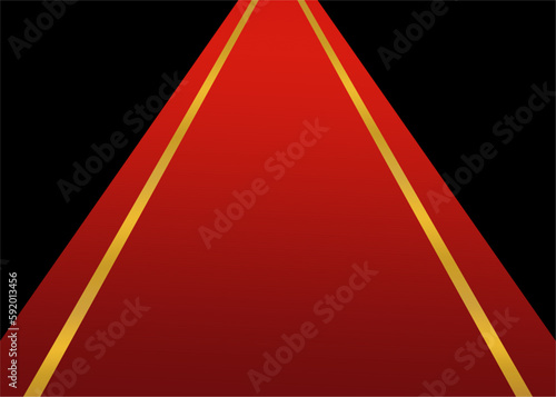 red carpet illustration vector. luxury red carpet vector for exhibition or stage.