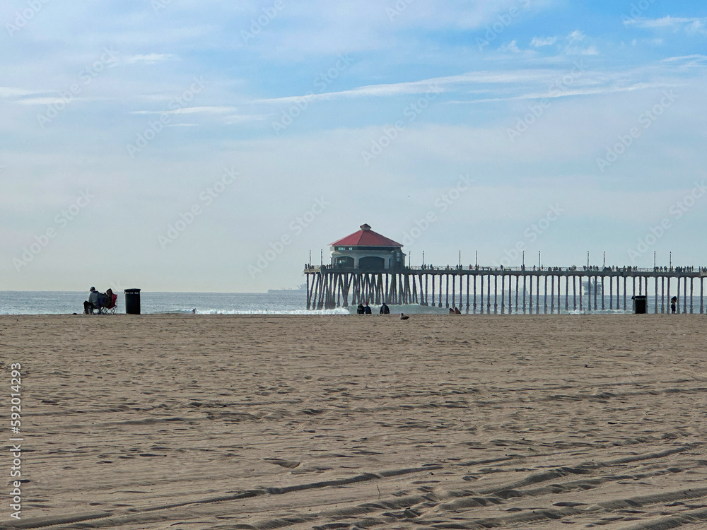 Southern California beach in the late afternoon