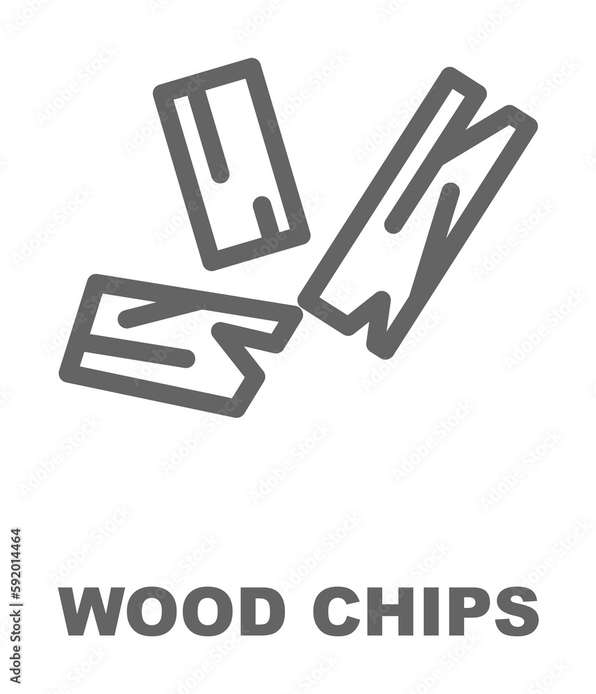 Wood chips icon illustration on transparent background Stock Illustration Adobe Stock