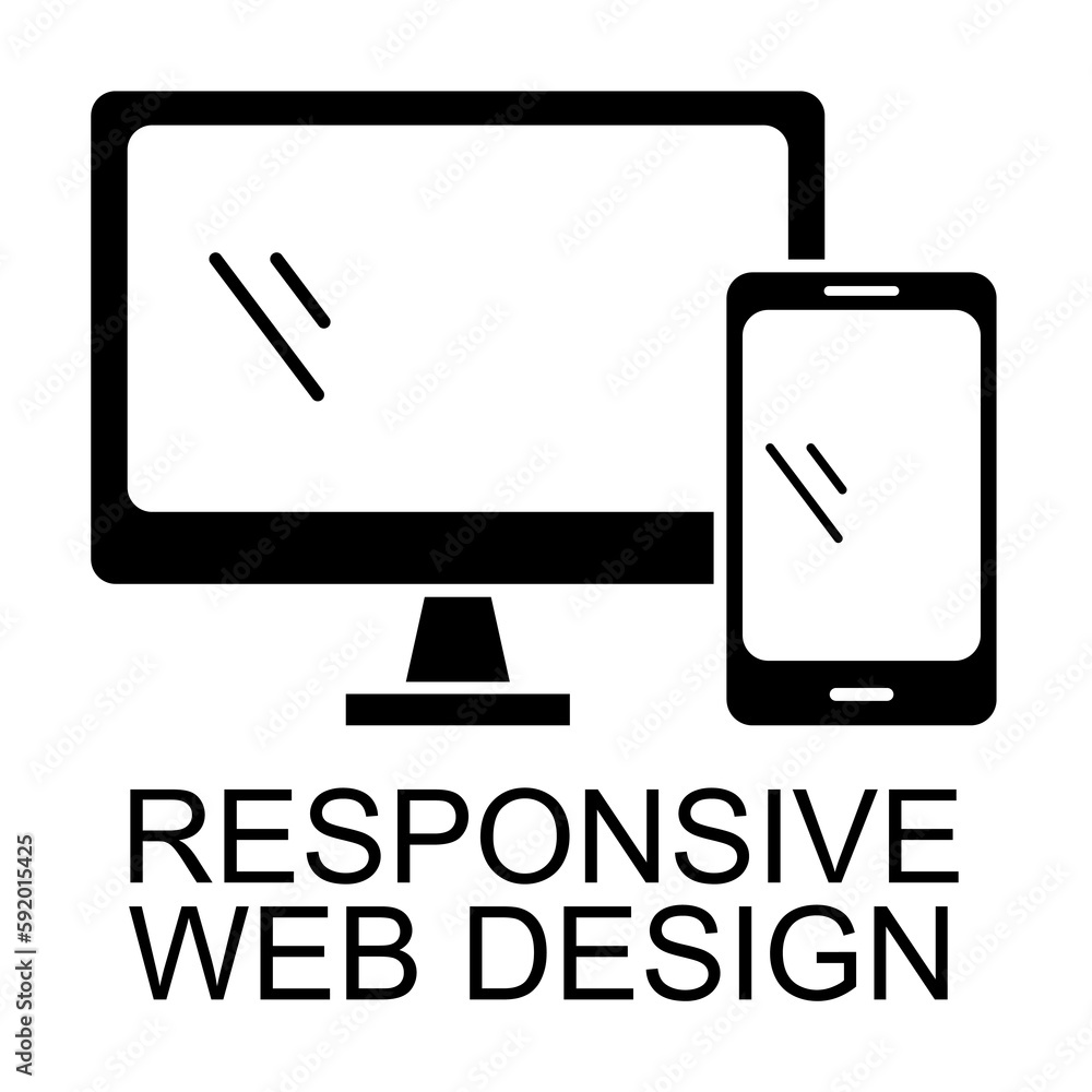 responsive web design icon illustration on transparent background responsive web design icon illustration on transparent background