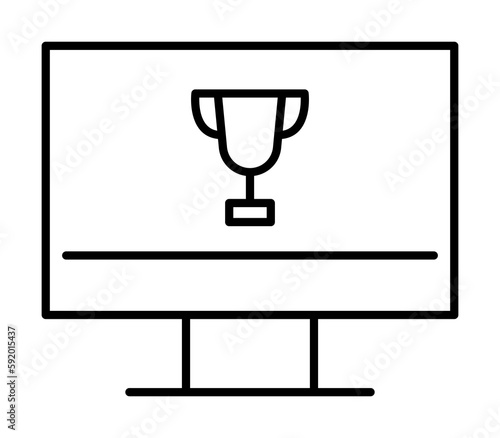 cup monitor icon illustration on transparent background