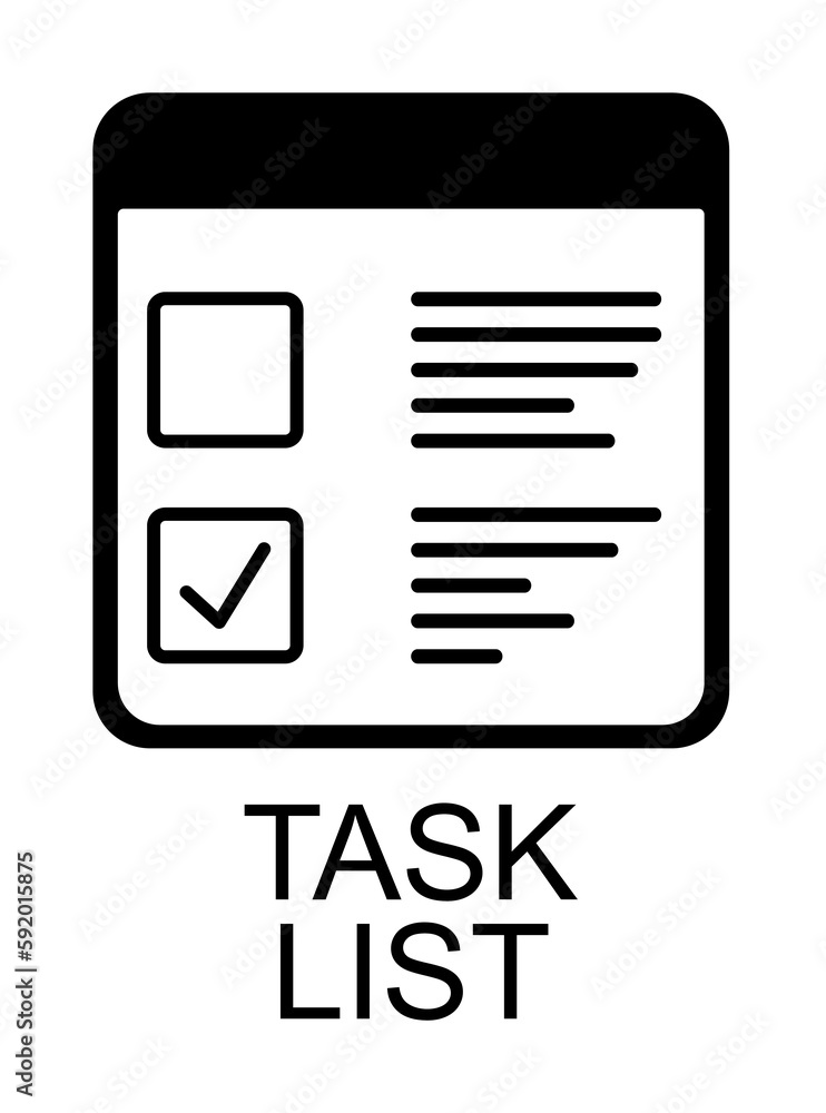 task list icon illustration on transparent background task list icon illustration on transparent background
