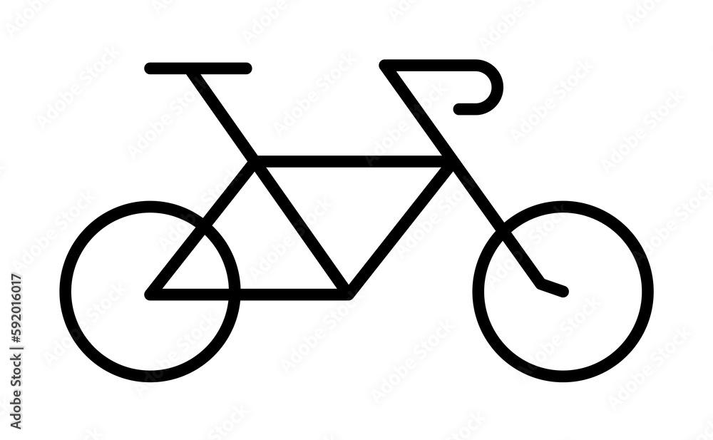 a bike outline icon illustration on transparent background a bike outline icon illustration on transparent background