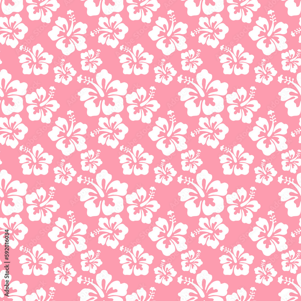 Purple Aloha Hawaiian Shirt Seamless Background Pattern	