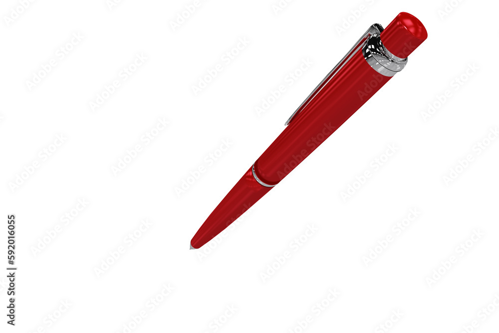 Digital image of red ballpoint pen Digital image of red ballpoint pen