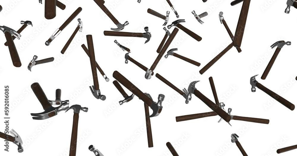 Hammers Falling Slow Motion Animation Hammers Falling Slow Motion Animation