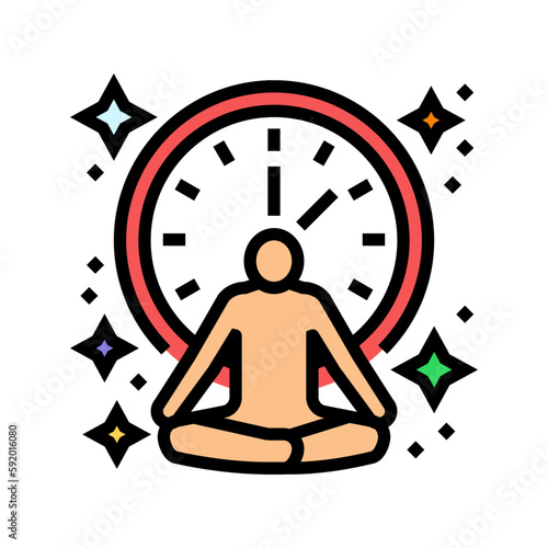 pose position yoga relax color icon vector illustration