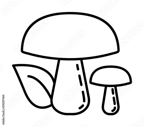 mushroom dusk style icon illustration on transparent background