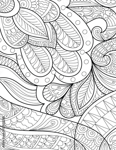 Decorative mandala mehndi design style traditional coloring page illustration for adults   children 