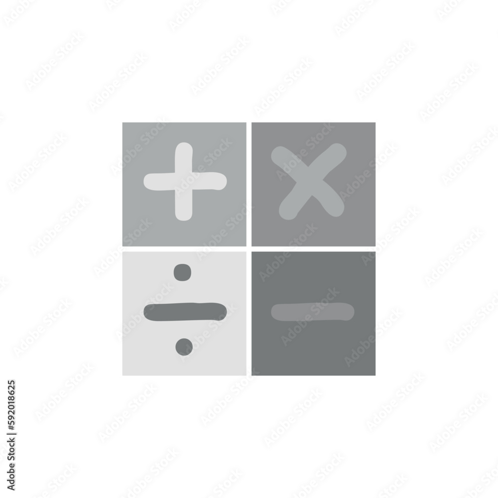 Math symbol logo vector illustration. Operation mathematics logo design Math symbol logo vector illustration. Operation mathematics logo design