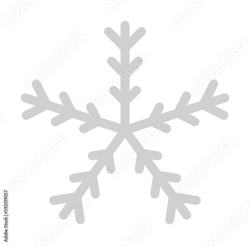 snowflake icon illustration on transparent background