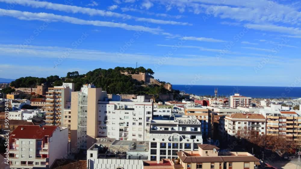 Drone view of Denia cityscape, Spain Drone view of Denia cityscape, Spain