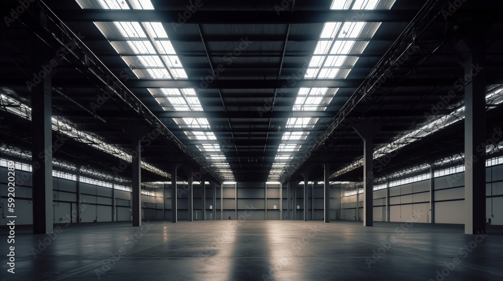 Obraz premium Warehouse, Generative AI, Illustration