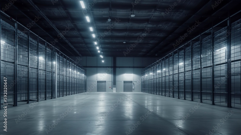 Warehouse, Generative AI, Illustration Warehouse, Generative AI, Illustration