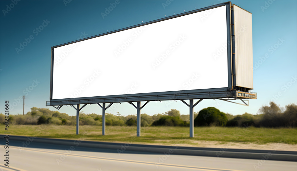 blank billboard on the highway roadside, Blank billboard in city for placing Advertisment banner, generative ai
blank billboard on the highway roadside, Blank billboard in city for placing Advertisment banner, generative ai