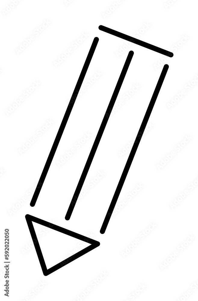 pencil outline icon illustration on transparent background pencil outline icon illustration on transparent background