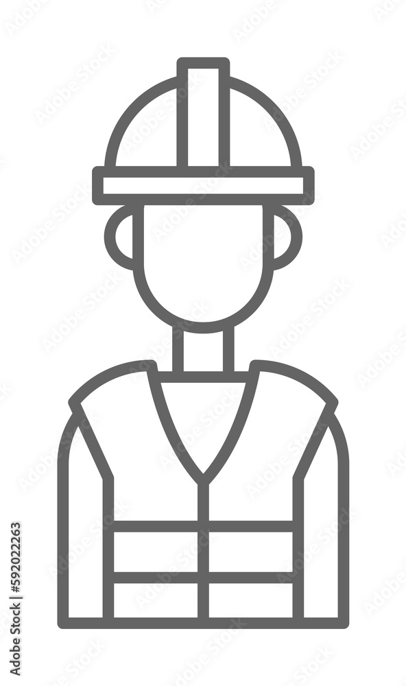 Industry factory helmet industrial man person worker on white background icon illustration on transparent background Industry factory helmet industrial man person worker on white background icon illustration on transparent background