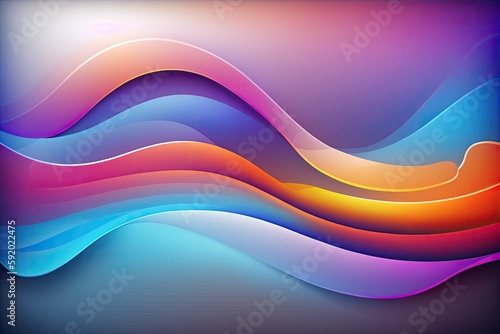 Colorful Abstract Background with Fluid Wavy Line. Generative AI