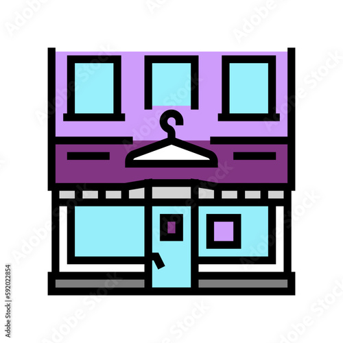 dry cleaner shop color icon vector illustration