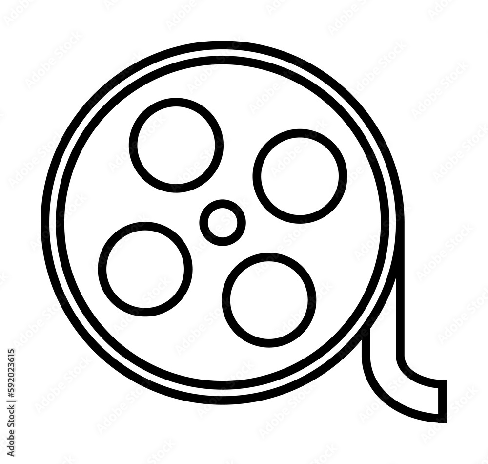 film icon illustration on transparent background