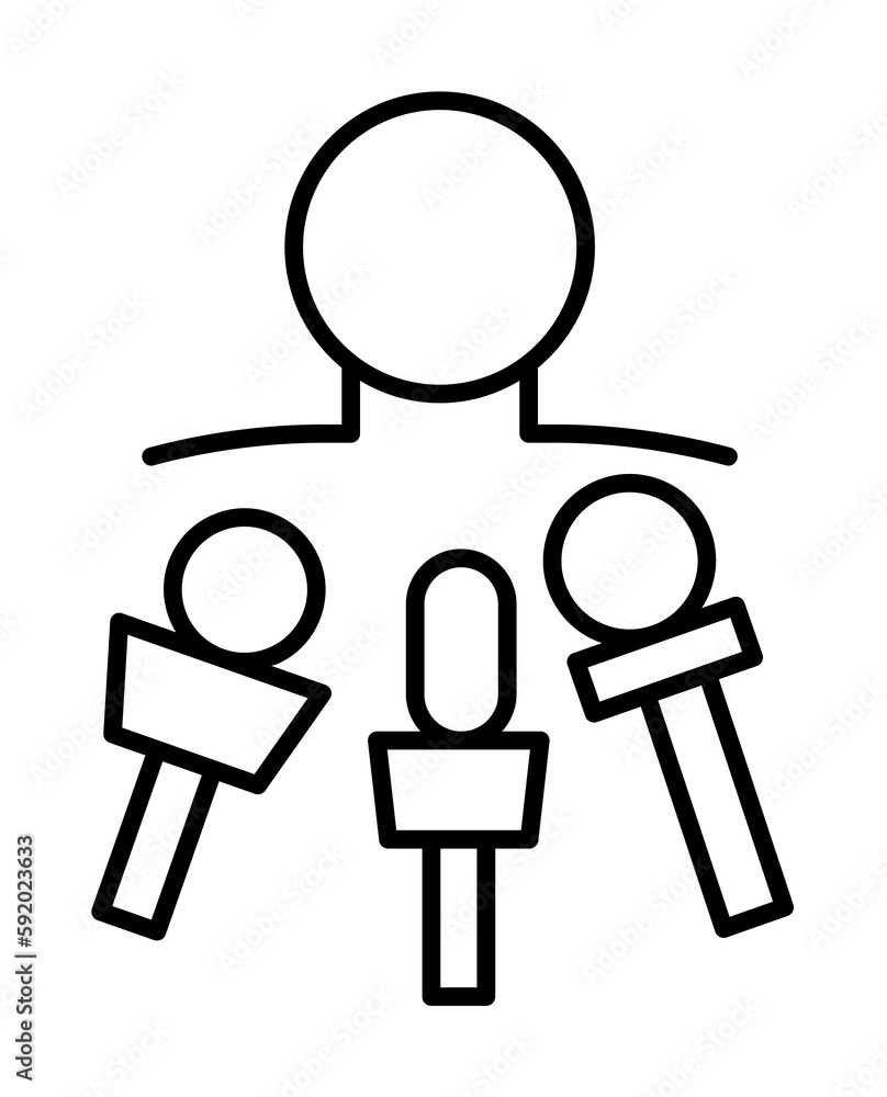 to interview icon illustration on transparent background