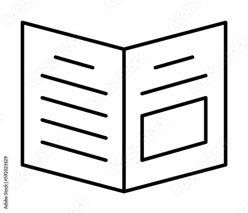 newspaper icon illustration on transparent background