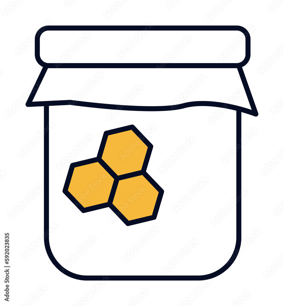 jar of honey outline icon illustration on transparent background jar of honey outline icon illustration on transparent background
