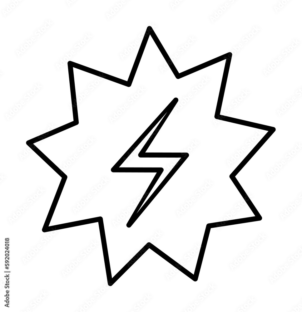explosive spark icon illustration on transparent background explosive spark icon illustration on transparent background