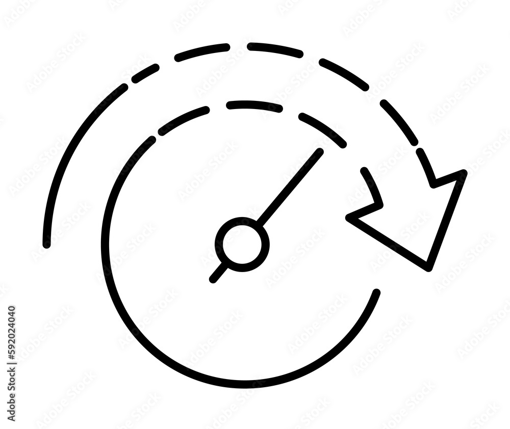 the arrow in the circle of hours icon illustration on transparent background the arrow in the circle of hours icon illustration on transparent background