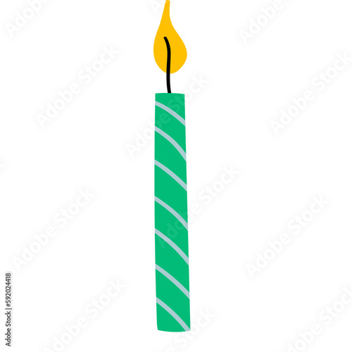 Lighted Candle Illustration