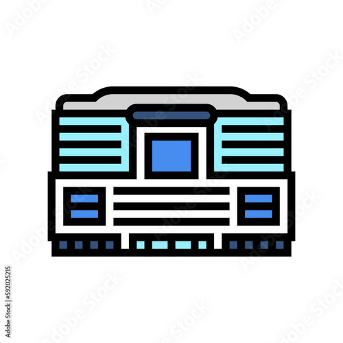 megastore shop color icon vector illustration