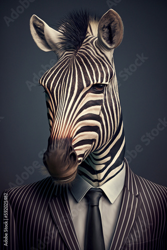 Zebra in a business suit