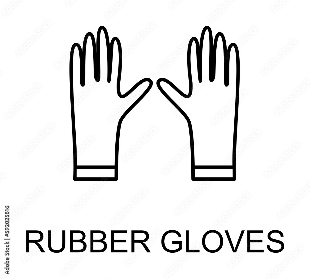 rubber gloves icon illustration on transparent background rubber gloves icon illustration on transparent background