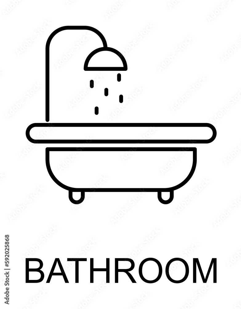 bathroom icon illustration on transparent background bathroom icon illustration on transparent background