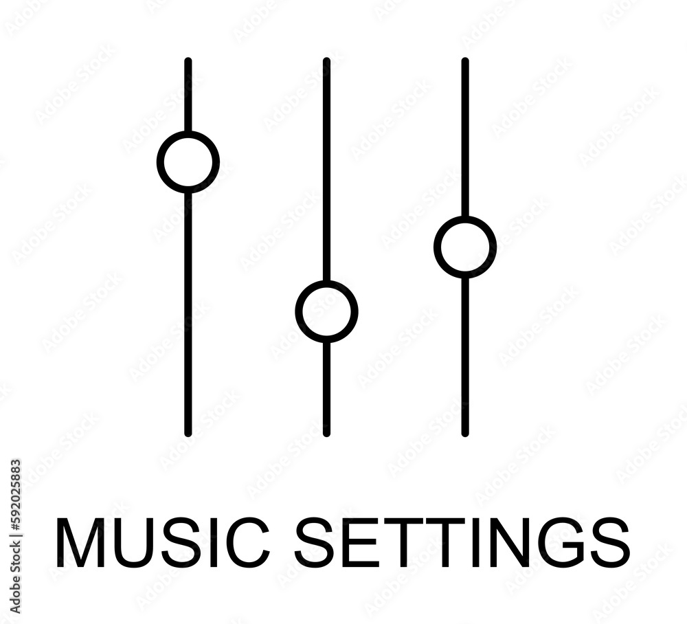 music settings icon illustration on transparent background music settings icon illustration on transparent background