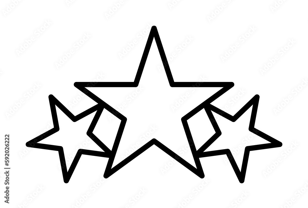 stars line icon illustration on transparent background stars line icon illustration on transparent background
