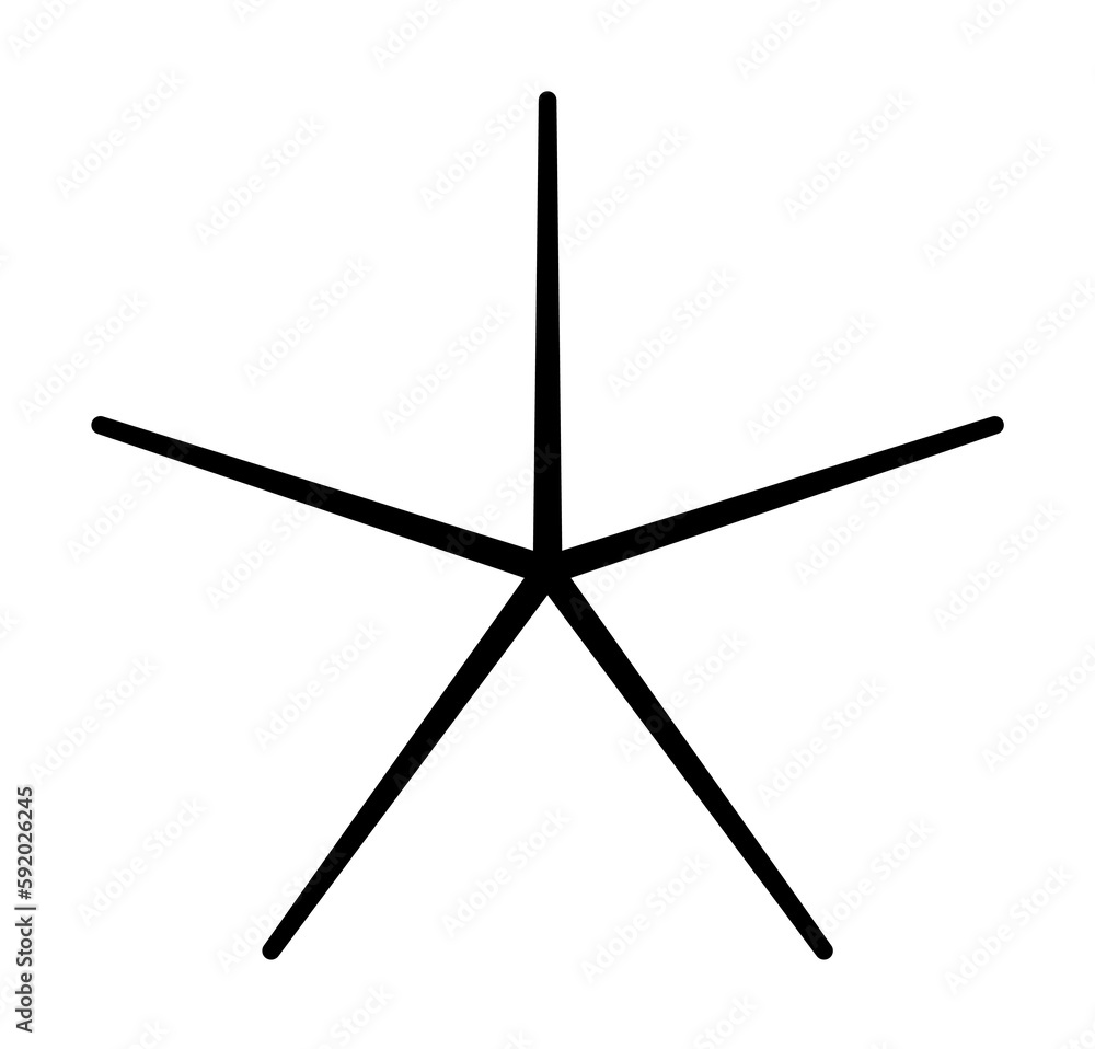 star line icon illustration on transparent background star line icon illustration on transparent background
