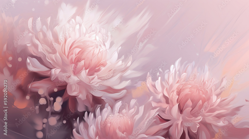 Beautiful abstract floral background with pink flowers. Generative Ai Beautiful abstract floral background with pink flowers. Generative Ai