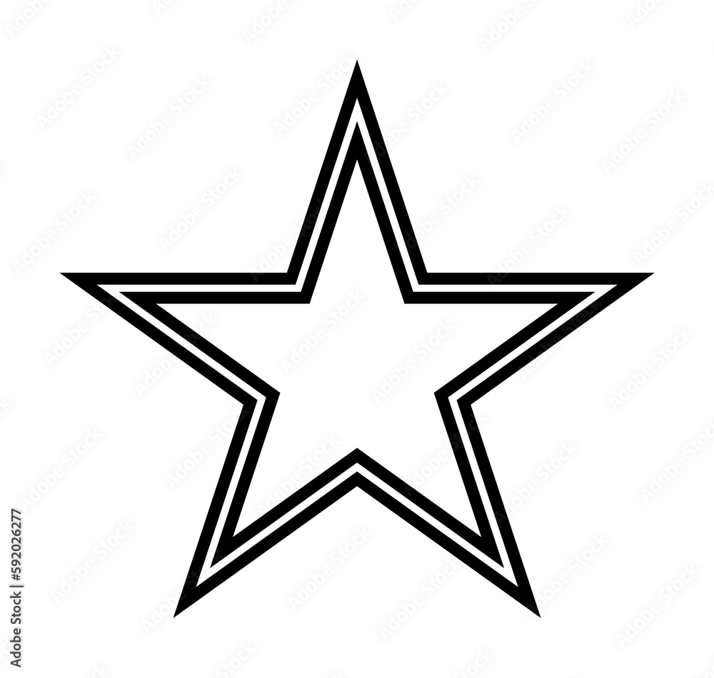 star line icon illustration on transparent background star line icon illustration on transparent background