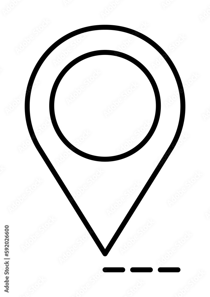 pin on the map icon illustration on transparent background pin on the map icon illustration on transparent background