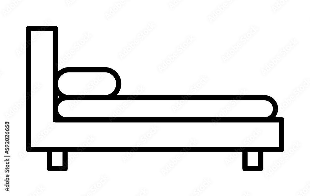 bed icon illustration on transparent background