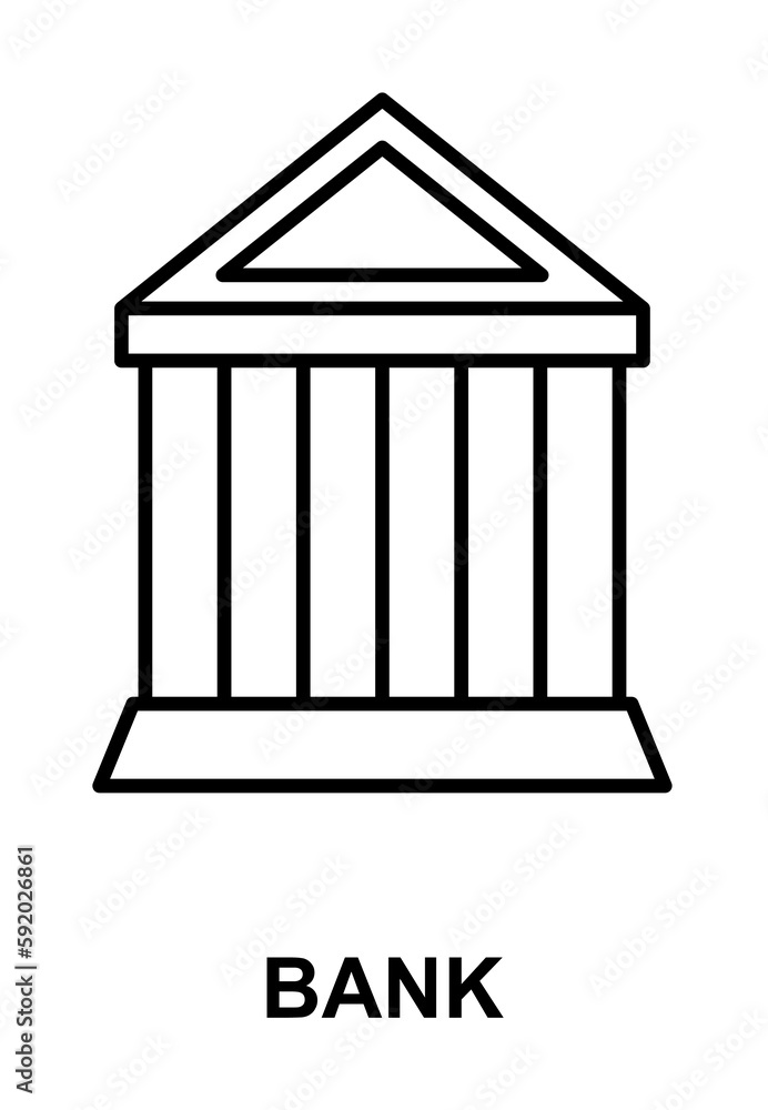 bank icon illustration on transparent background bank icon illustration on transparent background