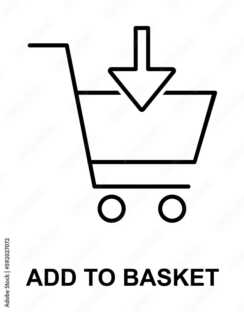 add to basket icon illustration on transparent background add to basket icon illustration on transparent background